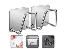 Porta Esponjas de Cocina Adhesivo Sin Taladro 2 Piezas Acero Inoxidable 304 Resistente Al Agua Azul S/MARCA