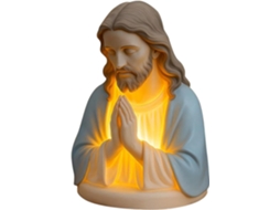 Luminária Noturna De Oração Elegante Em Formato Estátua Religiosa,