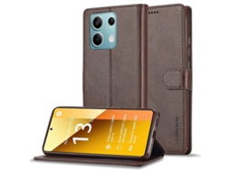 Capa Para Celular Xiaomi Redmi Note 13 Pro 5g Lc.imeeke Em Couro Com Textura De Bezerro.