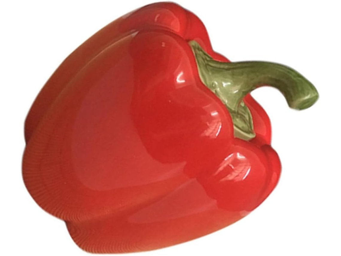 Pote De Cerâmica Hermético Em Formato Pimenta Vermelha Anneome Para Chá, Leve E Fácil De Limpar, Ideal Para