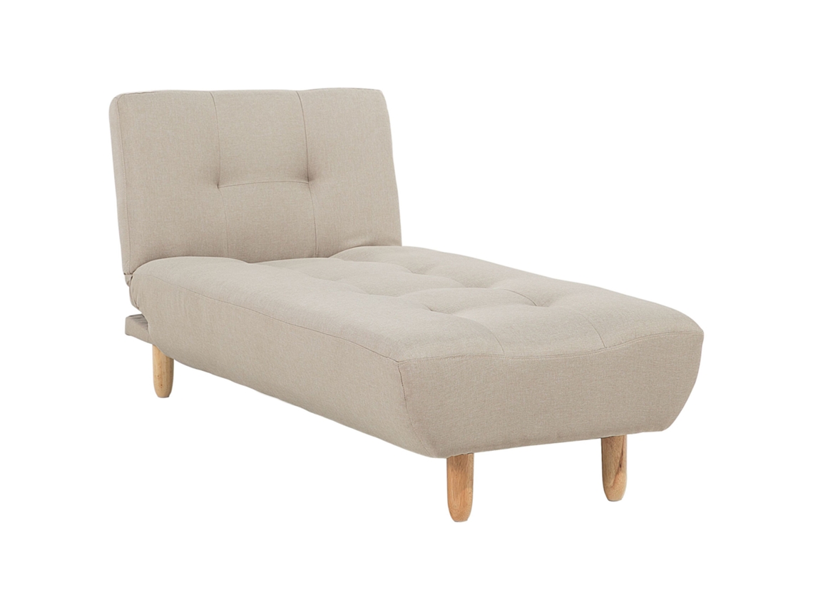 Chaise longue BELIANI Alsten de Poliéster Creme 163x180x80
