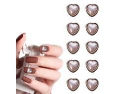 10 Ornamentos para Unhas de Liga Ornamentos Retro Diy para Arte de Unhas NEVEANCE