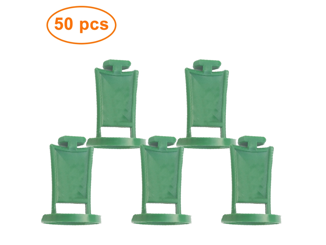 50 Unid. Grampos Para Estufa, Suporte Estável Para Plantas, Dispositivos De Suspensão Com Ilhós, Grampo De Plástico