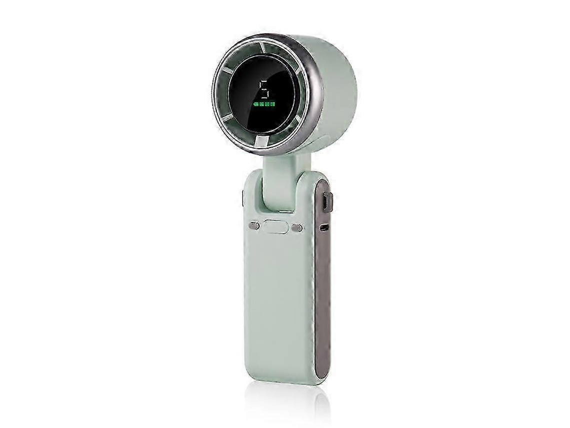 Mini Ventilador Turbo Portátil de Mão, Dobrável, com Ventos Potentes de 180 Graus, Verde BRILVIBERA