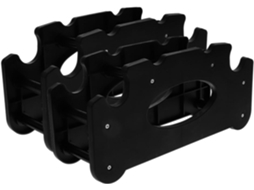 Suporte para Halteres Besportble em Pp Preto 2 Unidades, Compacto e Elegante, Ideal Guardar Otimizar Espaço