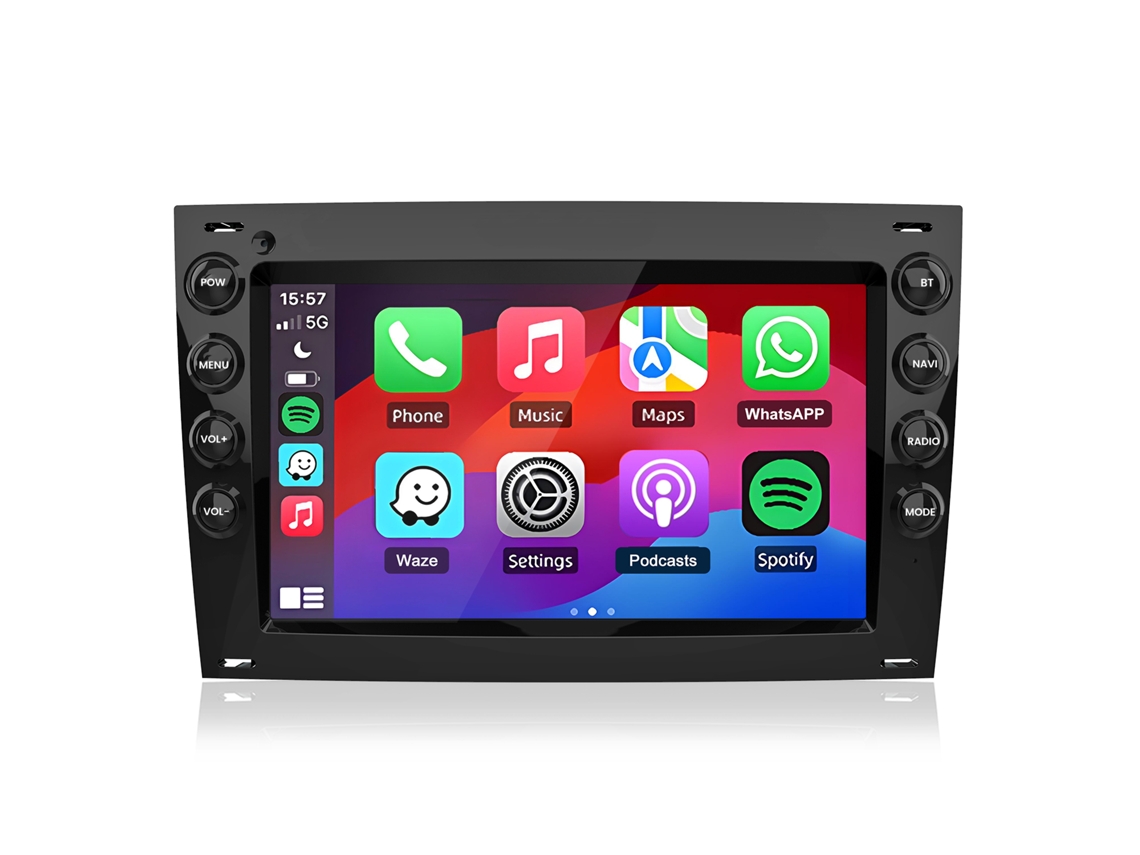 Rádio Automotivo Para Renault Megane Ii 2002-2009 | Android 15 | 4-core | 2gb+64gb | Carplay Sem Fio | Swc