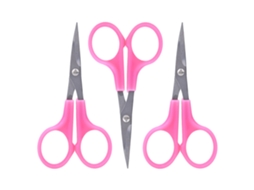 Tesoura de Bordado de 3 Peças, 11,4 Cm , com Cabo de Aço Inoxidável e Plástico Abs, Ferramenta para Artesanato. AQUAFORGE (4,5 Polegadas)