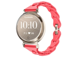 Pulseira De Silicone Elástica Para Garmin Lily 2 – 14mm Rosa Panoona