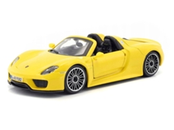 Carro BBURAGO Porsche 918 Spyder Amarelo 1:24