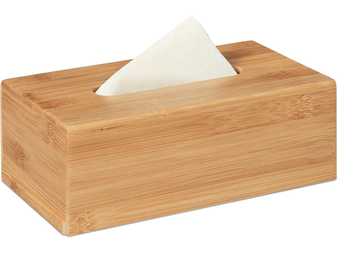 Servilletero De Bambú - Fabricado En Madera Natural