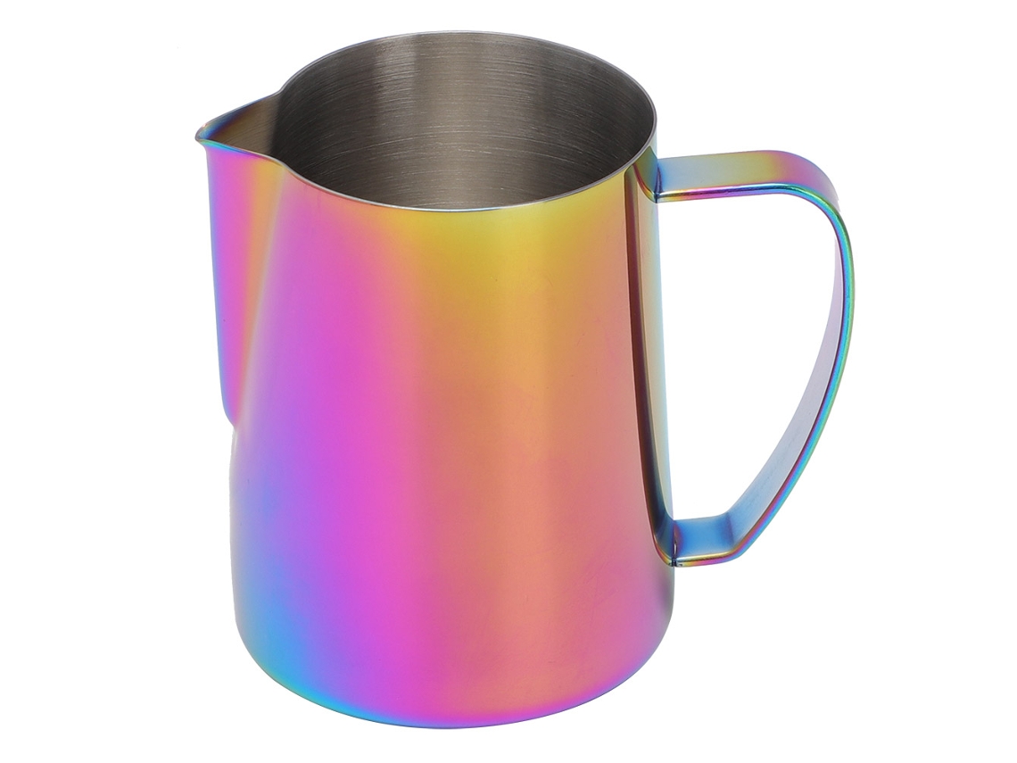Cafeteira De Aço Inoxidável De 600 Ml, Espumador De Leite Para Arte Com Latte, Colorido Brilvibera