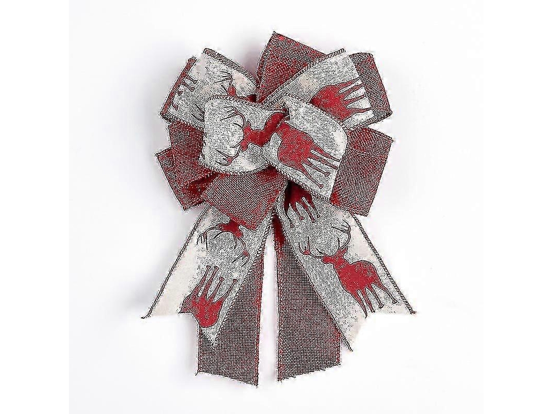 Enfeite De Natal Em Forma De Laço Para Árvore De Natal, 1 Peça Vermelho Hengjian