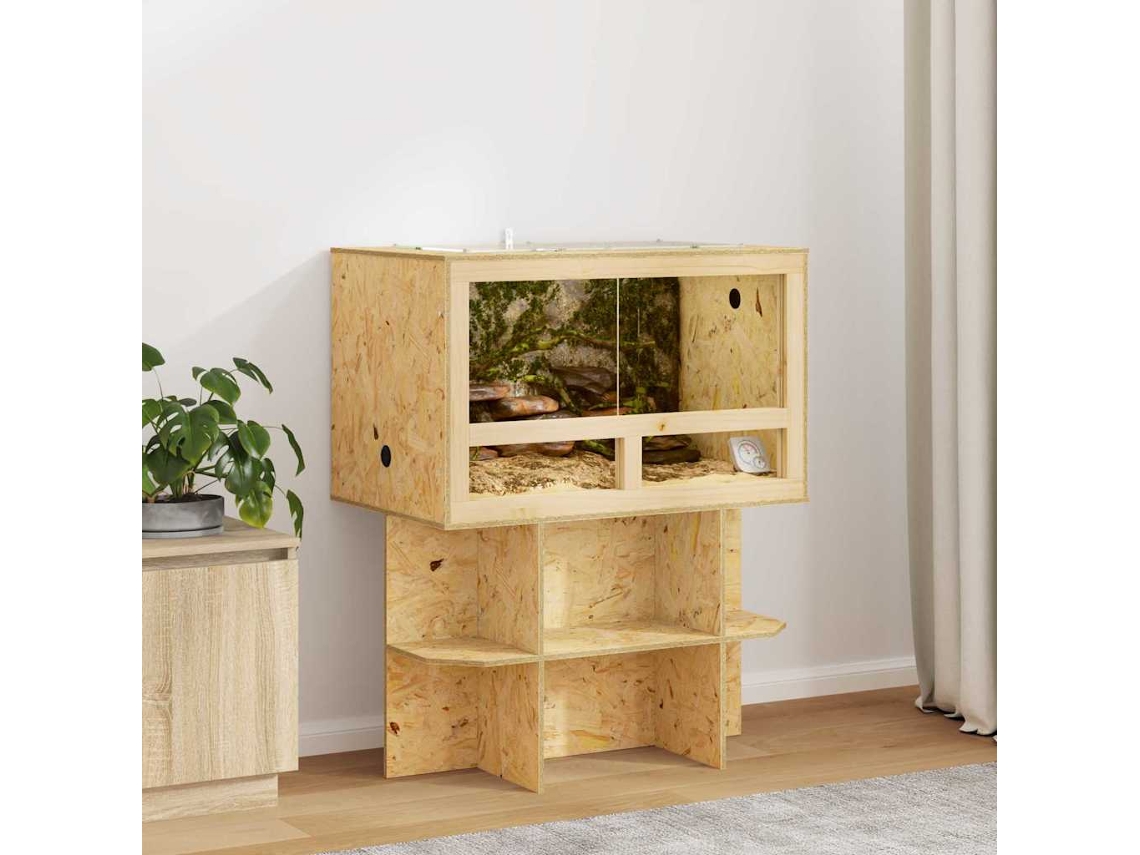 Vidaxl Terrário Castanho 80 X 50 X 50 Cm Osb