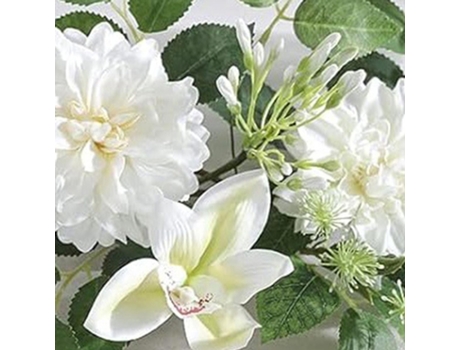 Guirlanda de rosas artificiais de 5,9 pés para Casajortmrd