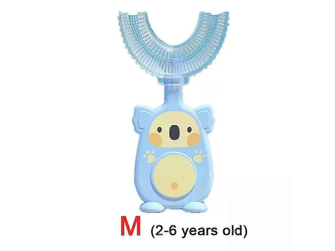Escova de Dentes Infantil em Formato U com Rotação 360 ​​graus, Mordedor para Bebês e Crianças Pequenas, D Silicone Higiene Bucal. GOKOCO
