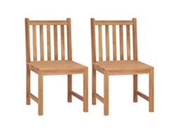 Vidaxl Cadeiras De Jardim 2 Pcs Madeira De Teca Maciça