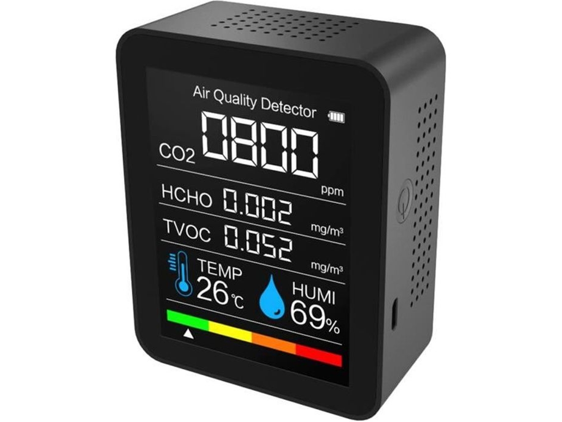 Medidor De Qualidade Do Ar Para Co2, Hcho, Faixa 400,5000 Ppm