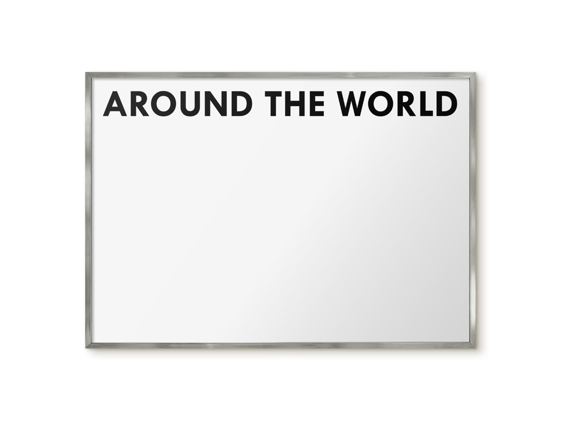 Magnetic Board Around The World For The Living Room Espelharte (100x70 Cm)
