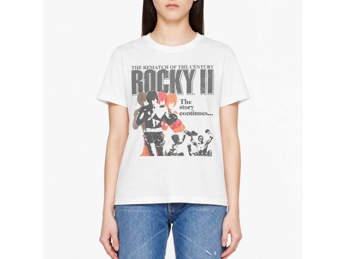 Rockinstone Rocky Movie Ii Poster White Adult T-shirt Size:xxxl