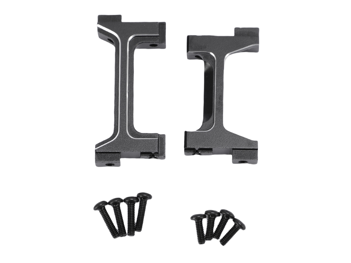 Conjunto De Suportes De Para-choque Em Liga De Alumínio Cnc Rc Para Carro 1/18 Dianteiro E Traseiro Preto