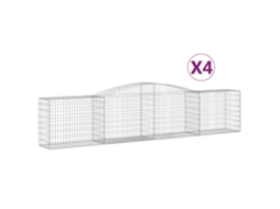 Gabion Basket, Gabion Baskets Vidaxl Prateado Ferro (400 X 50 X 80/100 Cm)