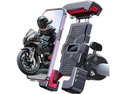 Suporte Universal Para Bicicleta Com Sistema De Navegação Para Motocicleta, Visão De 360°, Compatível Com Celulares De 4,7 A 7 Polegadas (preto)