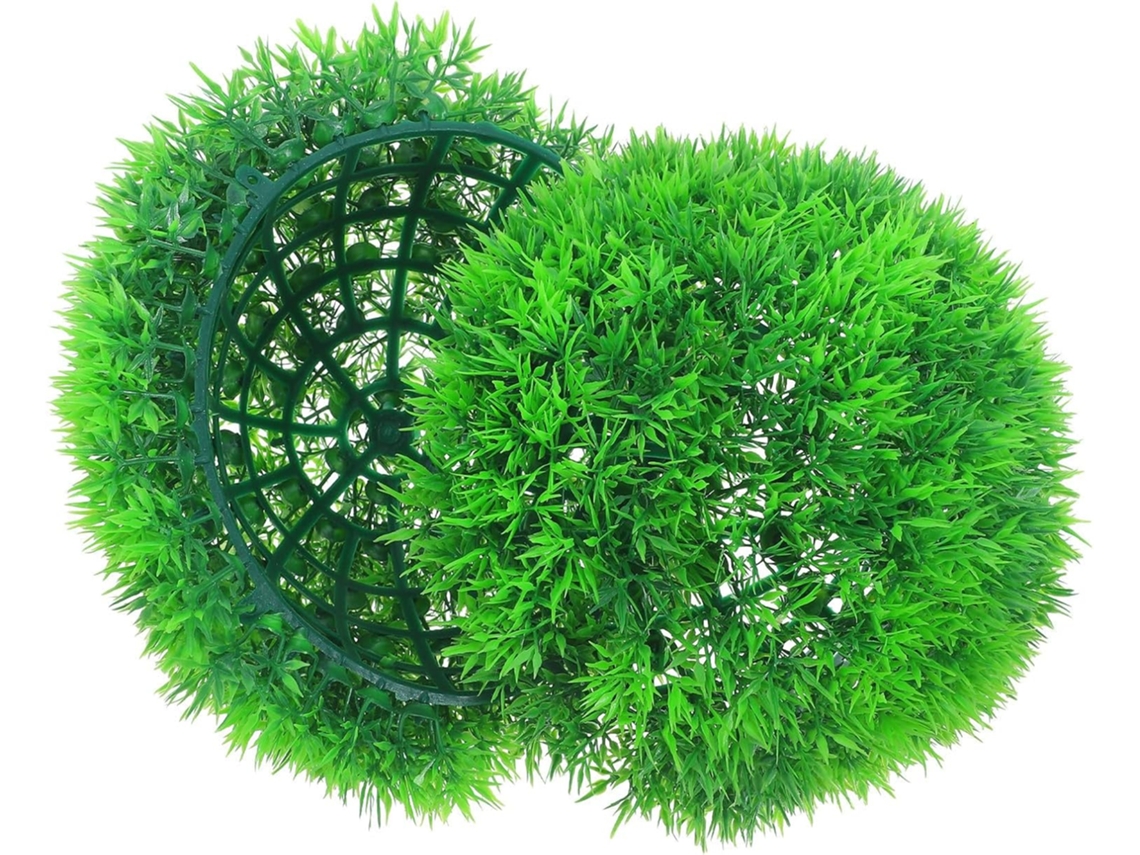 Bola De Grama Artificial Suspensa De 23 Cm Em Plástico Verde