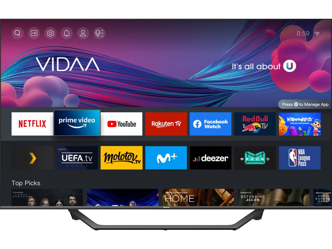 TV HISENSE 50A72GQ (QLED - 50'' - 127 cm - 4K Ultra HD - Smart TV)