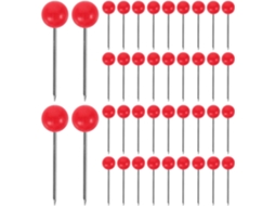 Magiclulu 500 Map Alfinetes com Pontas de Aço Inoxidável e Cabeças de Plástico Redondas, Ferramentas para Perfuração e Instalação de Furadeiras