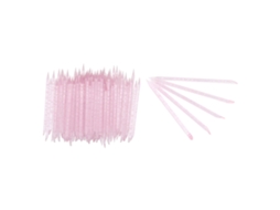 100 Palitos Descartáveis Para Cutículas De Unhas Com Duas Pontas Pusher Para Manicure Pedicure Rosa