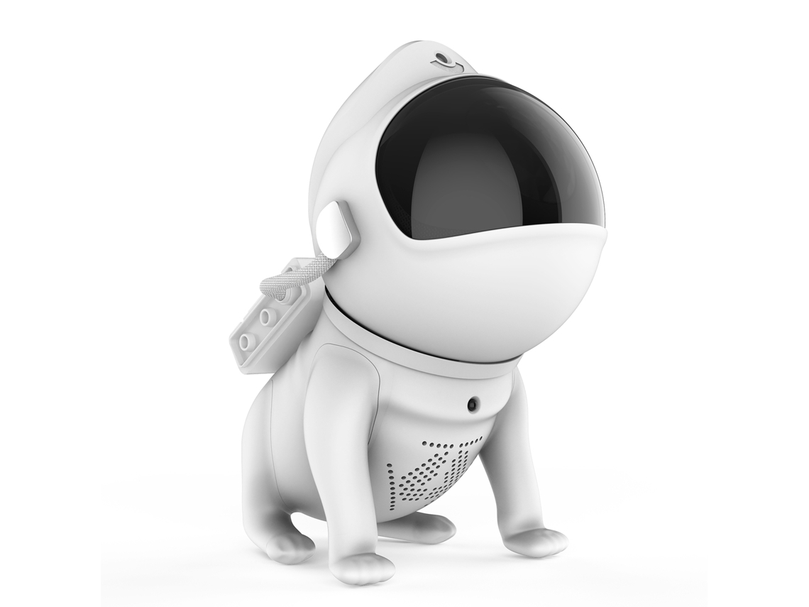 Luz Projetora Musical Astronauta Cão Espacial Bluetooth