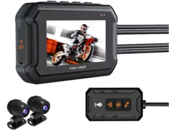 Câmera Dupla para Motocicleta com Resolução 1080p, Função Gps, À Prova D'água e Gravador de Vídeo Hd. SFUSHOS