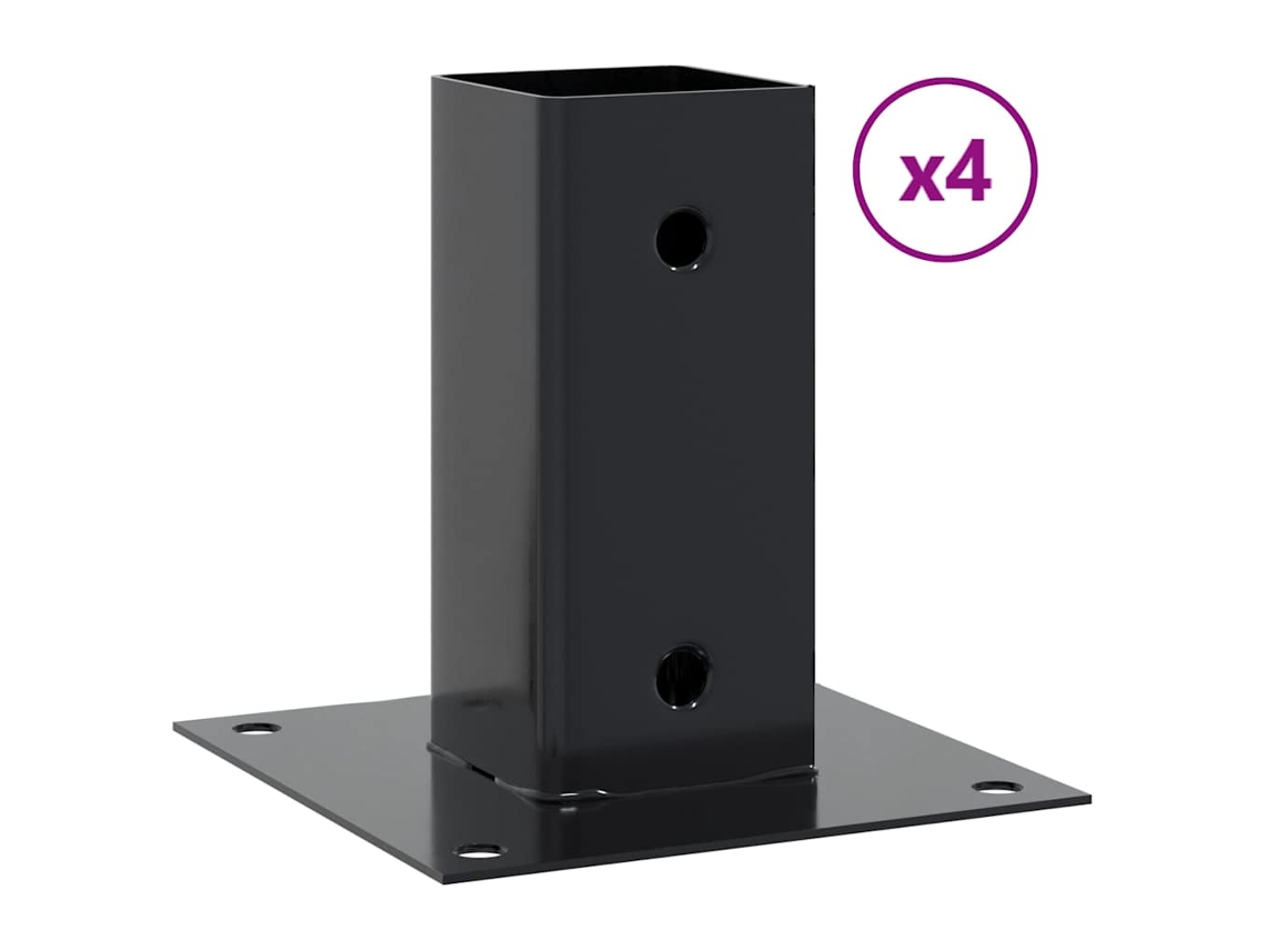 Post Base, Post Bases Vidaxl Antracite Aço (61 X 61 Mm)
