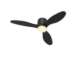 Ventilador de Teto com Luz e Controle Remoto, 3 Cores de Luz, 6 Velocidades, Brilho Ajustável, Preto ZENCORE SERVICES