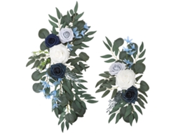 Arranjo de Flores Artificiais para Casamento com Sinal e Decoração de Cantos LAXISCREED