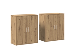 Conjunto 2 Buffet Vidaxl Castanho Derivados De Madeira (60 X 31 X 70 Cm)
