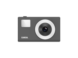 Câmera digital retrô Yizhood 1080P CCD vintage para adolescentes, cartão SD de 32 GB, zoom de 16x, preta