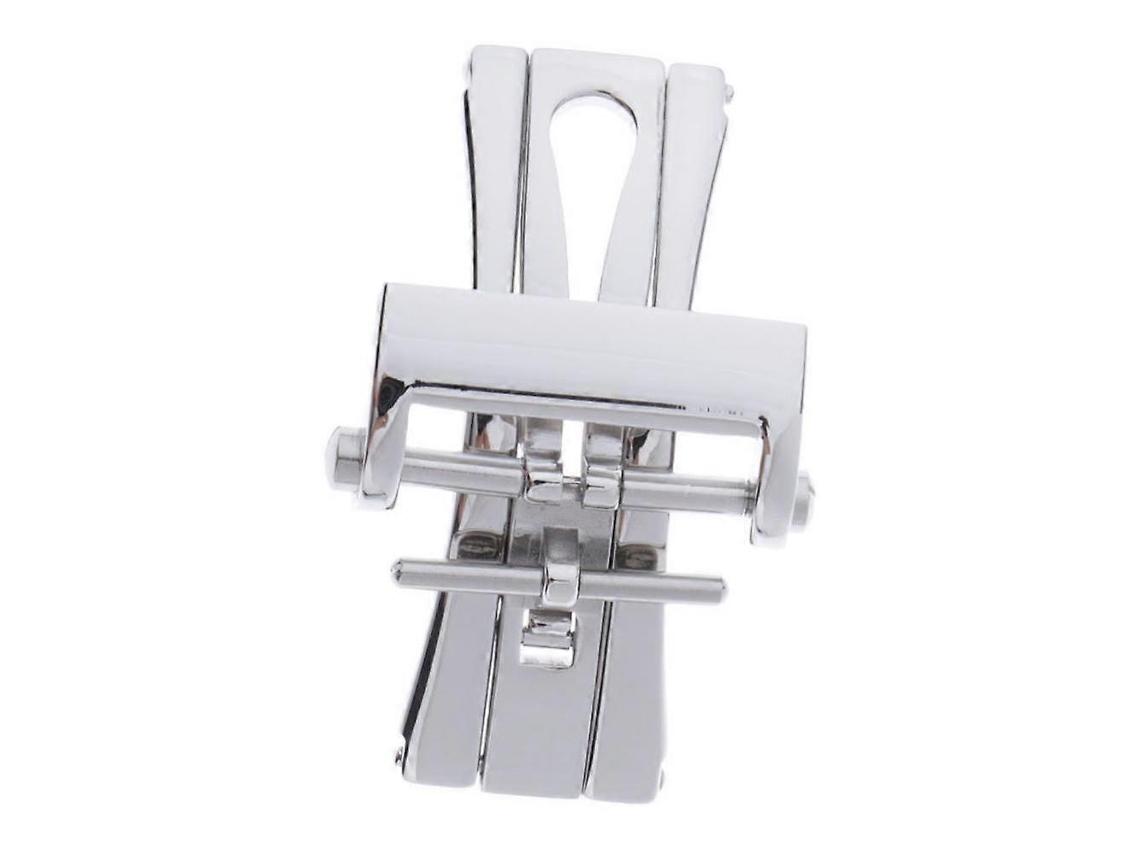 Fivela De Substituição Com Fecho Borboleta De Botão Duplo Polido De 20 Mm Para Pulseiras De Relógio De Couro. Olysi Shop