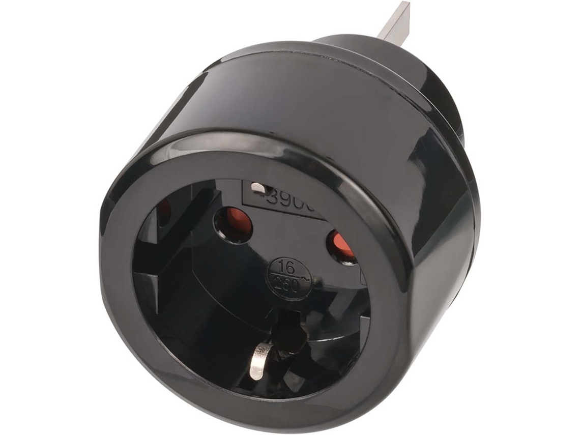 Adaptador De Viagem Com Aterramento Da Europa Para A Austrália, Preto