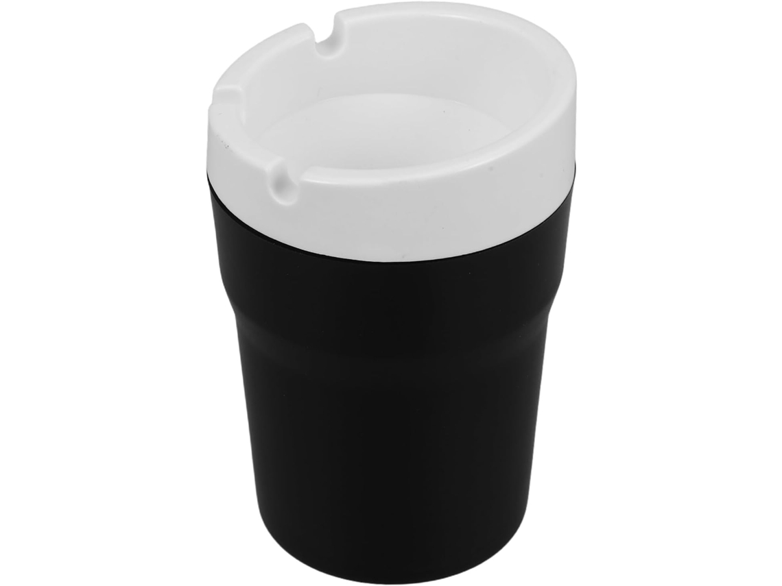 Mini Cinzeiro Branco E Durável Com Design Compacto, Tampa Removível E Resistente Ao Calor.