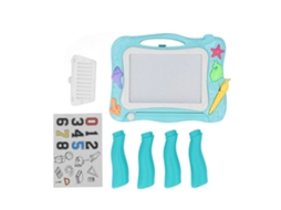 Ats tablero Magnético Plegable com Pernas Desmontáveis, Tábua de Desenho Apagável para Presentes Diy Brinquedos Azul