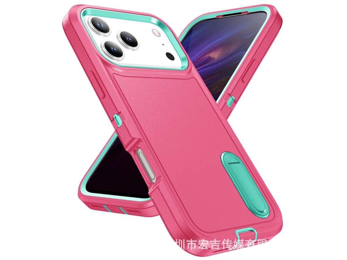 Capa De Celular Invisível Com Suporte Para Proteção Contra Quedas.capa Para Iphonehone 12/12 Pro Nas Cores Rosa-avermelhado E Azul-claro série Y Rugg