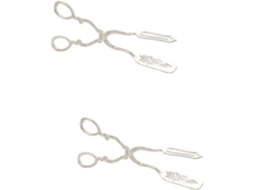 Magiclulu Conjunto De 2 Pinças Para Bolos Em Aço Inoxidável, Pinças Para Servir Em Buffets, Antiderrapantes, Utensílio