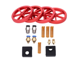 Kit De Atualização De Extruder Para Impressora 3d Com Porca De Nivelamento Manual, Molas E Amortecedores Vermelhos