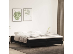 Vidaxl Cama Com Molas Sem Colchão 200x220 Cm Veludo Preto
