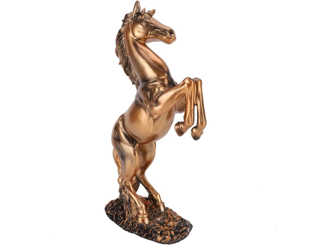 Cavalo De Bronze Voador Junma, Decoração De Mesa Durável, 18 X 31,5 Cm.