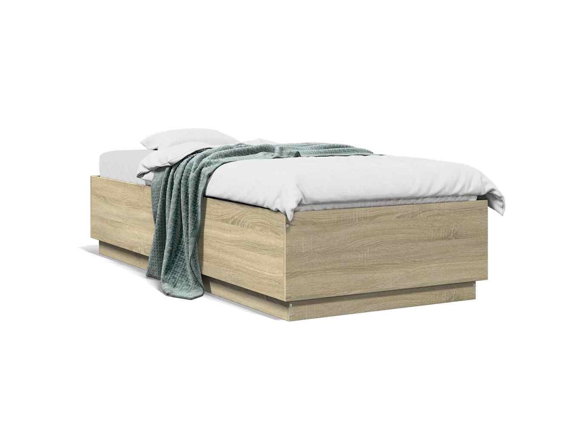 Bed Frame, Bed Frames Vidaxl Marrom Madeira Processada (100 X 200 Cm)