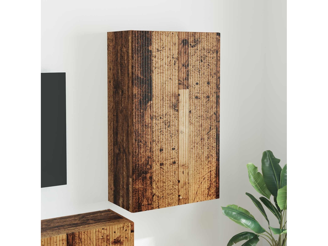 Vidaxl Armário De Tv De Parede 59,5 X 31 X 100 Cm Madeira Antiga
