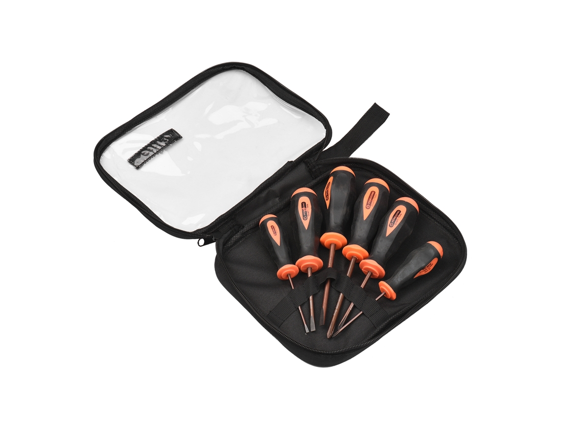 Conjunto De Chaves De Fenda E Philips 6 Peças Aço Liga S2 Com Estojo Para Reparos Domésticos