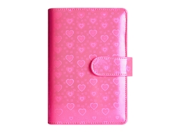 A6 Holographic Macaron Pu Leather Loose Leaf Cash Budget Planner Love Pink Cover Only